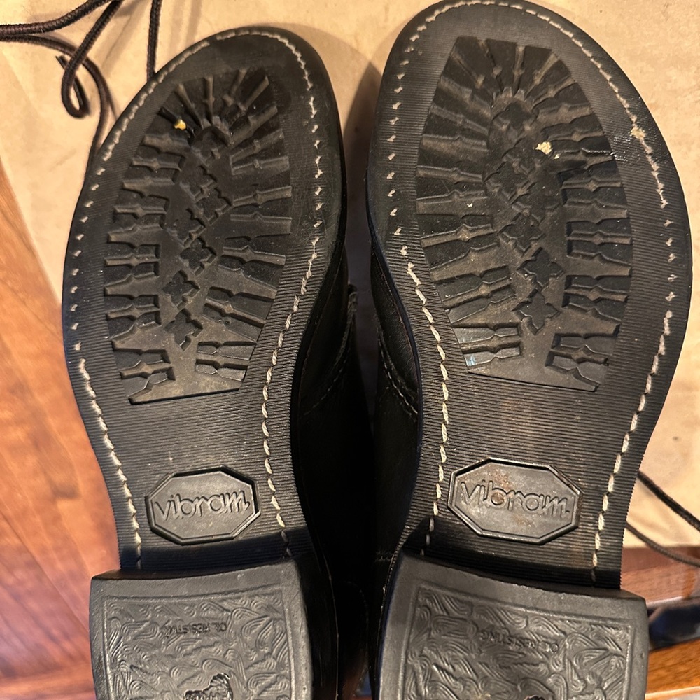 Red Wing Black Leather Boots High-Top Durable - Picture 4 of 8